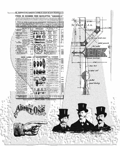 Picture of Stampers Anonymous Tim Holtz Σετ Cling Σφραγίδες - Steampunk, 5τεμ.