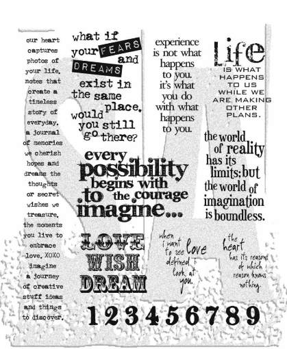 Picture of Stampers Anonymous Tim Holtz Σετ Cling Σφραγίδες - Stuff to Say, 10τεμ.