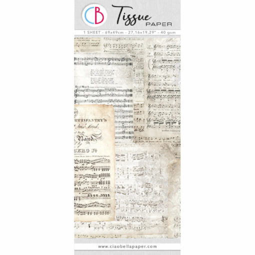 Picture of Ciao Bella Ριζόχαρτο / Tissue Paper 69×49cm – Vintage Music Sheet 