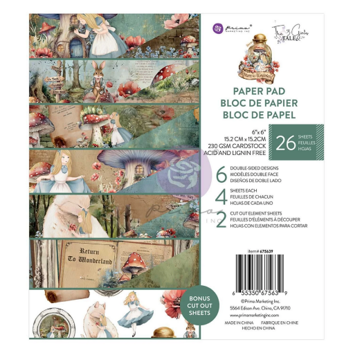 Picture of Prima Marketing  Συλλογή Χαρτιών Scrapbooking Διπλής Όψης 6" x 6" - Return To Wonderland 