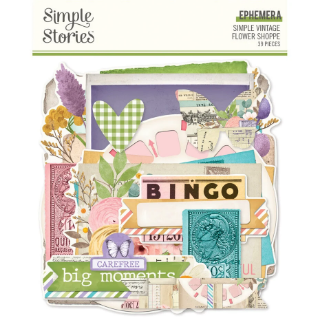 Picture of Simple Stories Χάρτινα Διακοσμητικά Εφήμερα - Simple Vintage Flower Shoppe, Ephemera, 39τεμ