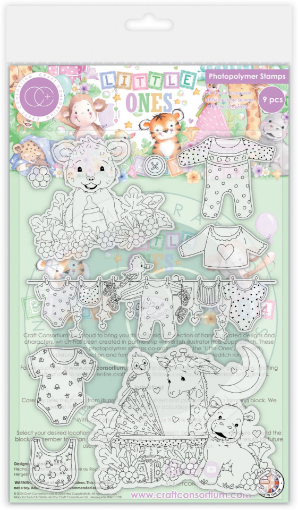 Picture of Craft Consortium Σετ με Διάφανες Σφραγίδες  - Little Ones, Clothes, 9τεμ.