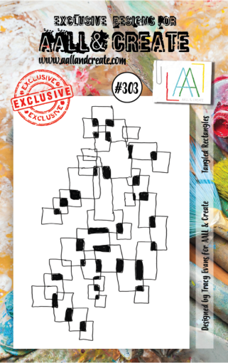 Picture of Aall & Create Clear Stamp Nr 303 Tangled Rectangles - Διάφανη Σφραγίδα, A7 
