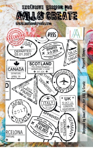 Picture of Aall & Create Clear Stamp Nr 895 Passport Stamps - Διάφανη Σφραγίδα, A7  
