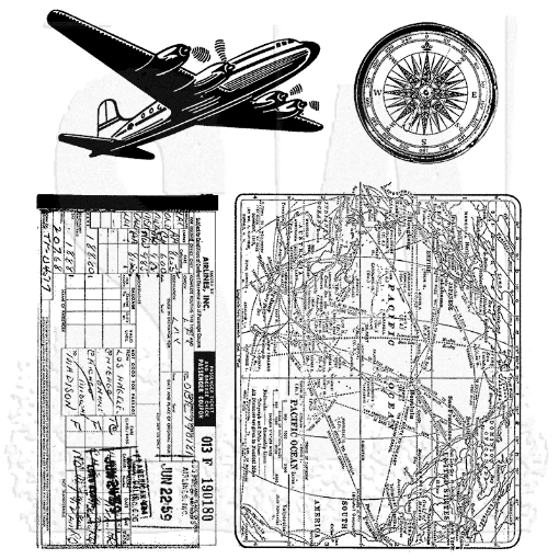 Picture of Stampers Anonymous Tim Holtz Σφραγίδες Cling CMS102 – Air Travel