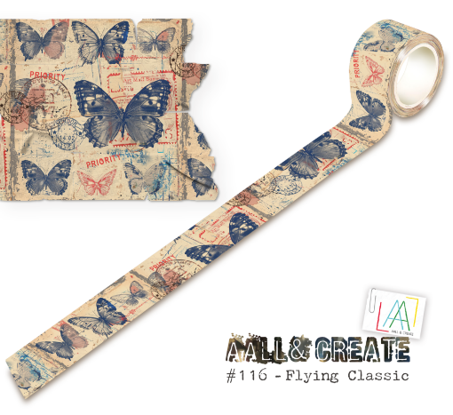Picture of Aall and Create Washi Tape Διακοσμητική Ταινία 10m - Flying Classic