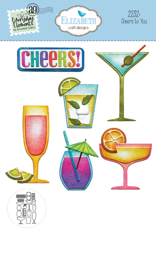 Picture of Elizabeth Craft Designs Μήτρες Κοπής - Sunny Days, Cheers to You, 17τεμ.