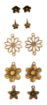 Picture of Studio Light Vintage Essentials Μεταλλικά Διακοσμητικά - Flowers, 10τεμ. 