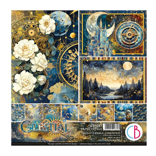 Picture of Ciao Bella Μπλοκ Scrapbooking Διπλής Όψεως 8” x 8” - Celestial 