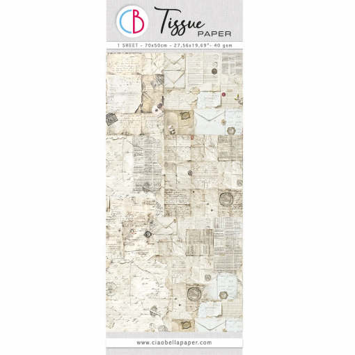 Picture of Ciao Bella Tissue Paper Ριζόχαρτο Decoupage & Mixed Media 69x49cm – Antique Handwritten Letter 