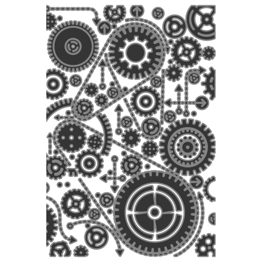 Picture of Sizzix 3D Texture Fades Embossing Folder Μήτρα για Ανάγλυφα  By Tim Holtz - Vault Gears