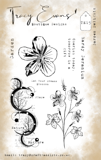 Picture of Tracy Evans Boutique Designs Διάφανες Σφραγίδες A6 - Garden Delights, 7τεμ.