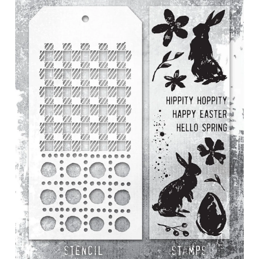 Picture of Stampers Anonymous Tim Holtz Σετ με Σφραγίδες και Στένσιλ - Spring Shadows, 14τεμ.   