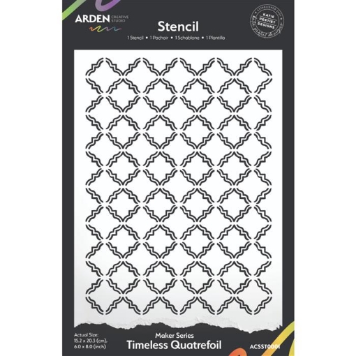 Picture of Arden Creative Studio Στένσιλ 6" x 8" - Maker Series, Timeless Quatrefoil