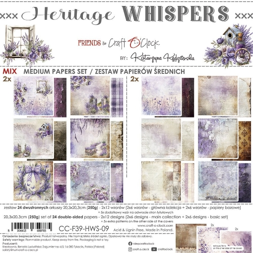 Picture of Craft O'Clock Medium Συλλογή Χαρτιών  Scrapbooking 8" x 8" - Heritage Whispers  