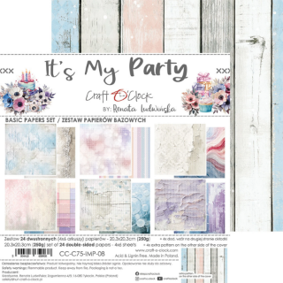 Picture of Craft O'Clock Basic Συλλογή Χαρτιών  Scrapbooking 8" x 8" - It's My Party 