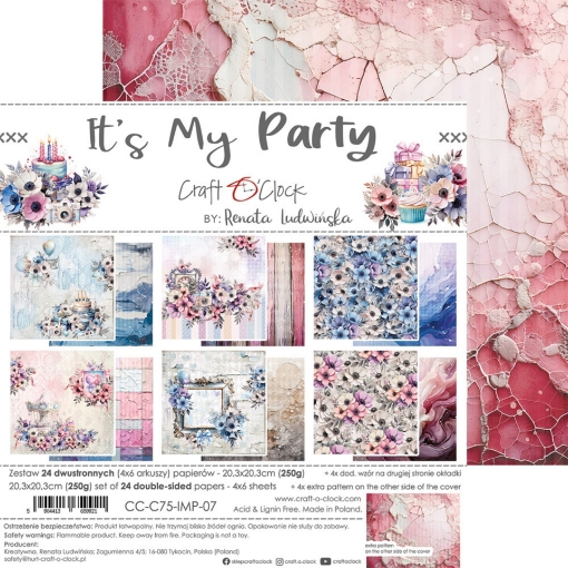 Picture of Craft O'Clock Συλλογή Χαρτιών Scrapbooking 8" x 8" - It's My Party  