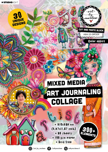 Picture of Studio Light Art By Marlene Color Addict A4 Cut And Paste Block - Mixed Media/Art Journaling/Collage 