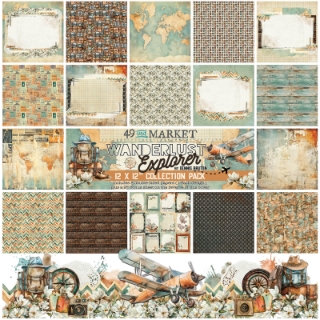 Picture of 49 & Market Συλλογή Χαρτιών Scrapbooking Διπλής Όψης 12" x 12" - Wanderlust Explorer 