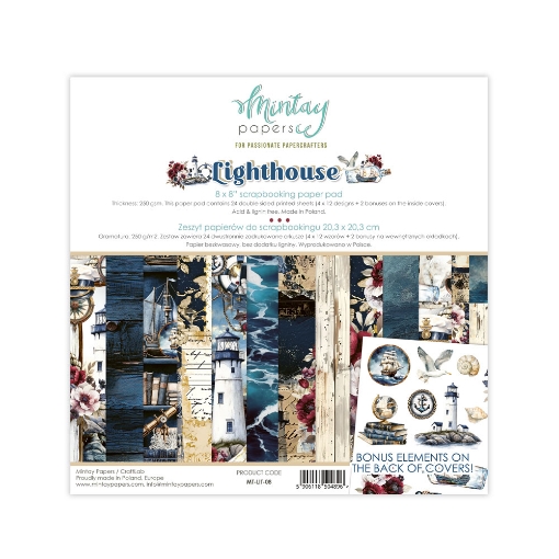 Picture of Mintay Papers Μπλοκ Scrapbooking 8''x8'' - Lighthouse