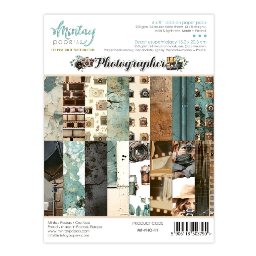 Picture of Mintay Papers Photographer Add-On Μπλοκ Scrapbooking Διπλής Όψης 6" x 8"