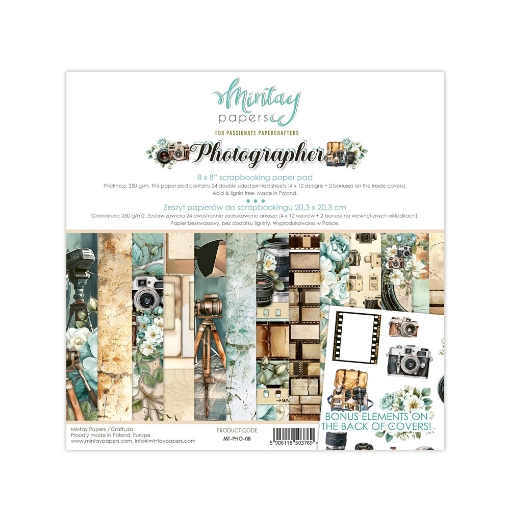Picture of Mintay Papers Photographer Μπλοκ Scrapbooking Διπλής Όψης 8" x 8"