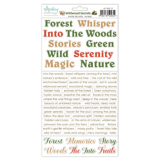 Picture of Mintay Papers Αυτοκόλλητα - Wildwood Secrets, Words, 64τεμ. 