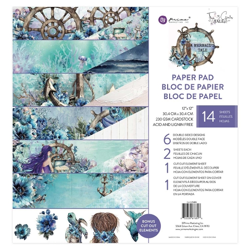Picture of Prima Marketing  Συλλογή Χαρτιών Scrapbooking Διπλής Όψης 12" x 12"  - A Mermaid’s Tale 