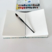 Picture of Journal Shop Handmade Hardcover Fabriano Artistico Watercolor Journal 14 x 20 cm - Χειροποίητο Open Spine Journal με χαρτί 100% Βαμβάκι 300gsm, Black