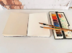Picture of Journal Shop Handmade Hardcover Fabriano Artistico Watercolor Journal 14 x 20 cm - Χειροποίητο Open Spine Journal με χαρτί 100% Βαμβάκι 300gsm, Black