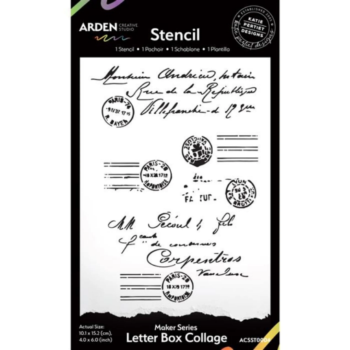 Picture of Στένσιλ 4" x 6" - Arden Creative Studio Maker Series, Letter Box Collage