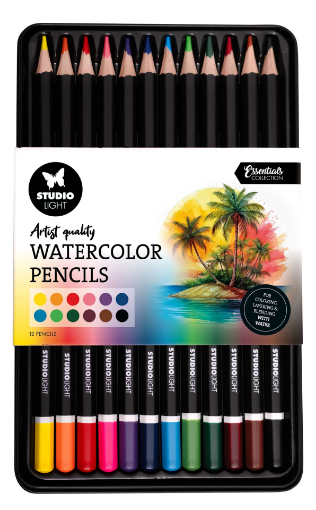 Picture of Studio Light Essentials Artist Quality Watercolor Pencils, 12pcs