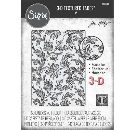 Picture of Sizzix Tim Holtz 3D Texture Fades Embossing Folder A5 - Botanical Large