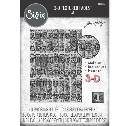Picture of Sizzix Tim Holtz 3D Texture Fades Embossing Folder A5 - Typewriter Large