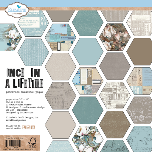 Picture of Elizabeth Craft Designs Patterned Cardstock Paper 12" x 12" - Once In A Lifetime