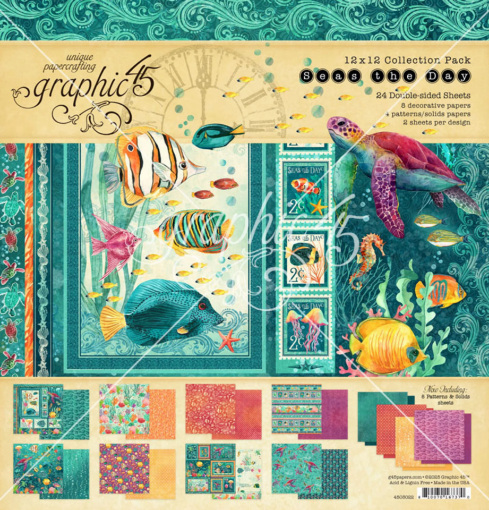 Picture of Graphic 45 Collection Pack 12" x 12" - Seas The Day