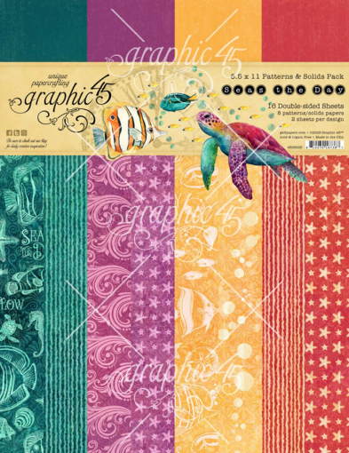 Picture of Graphic 45 Patterns & Solids Pack 8.5" x 11" - Seas The Day