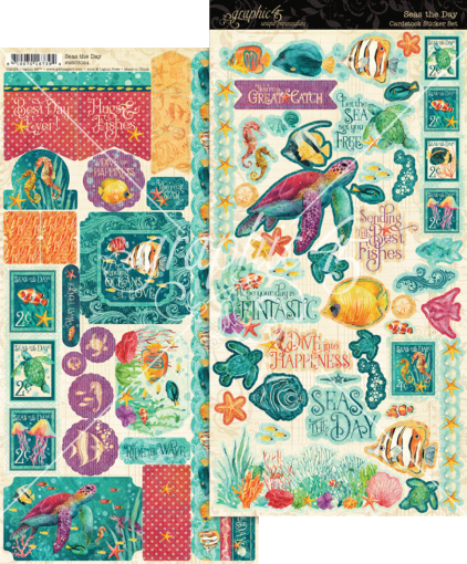 Picture of Graphic 45 Cardstock Stickers - Seas The Day, 2pcs