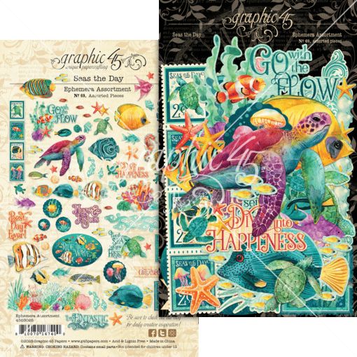 Picture of Graphic 45 Cardstock Ephemera - Seas The Day, 69pcs