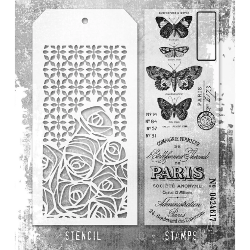 Picture of Stampers Anonymous Tim Holtz Σετ με Σφραγίδες και Στένσιλ - Papillion, Nordic, Scribble,  9τεμ.    