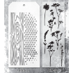 Picture of Tim Holtz Σετ Σφραγίδες & Στένσιλ – Wildflower Silhouettes Woodgrain Dot Fade, 8τεμ. 