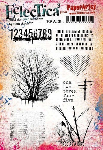 Picture of Paper Artsy Eclectica3 Seth Apter Cling Stamps - Σφραγίδες Rubber 6" x 9"  - ESA 39, 8pcs