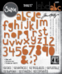Picture of Sizzix Thinlits Μήτρες Κοπής by Tim Holtz - Alphanumeric Cutout Lower (3/4"Tall), 102τεμ. 