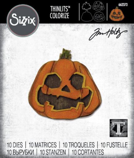 Picture of Sizzix Colorize Thinlits Μήτρες Κοπής by Tim Holtz - Jack-o-Lantern, 10τεμ.  