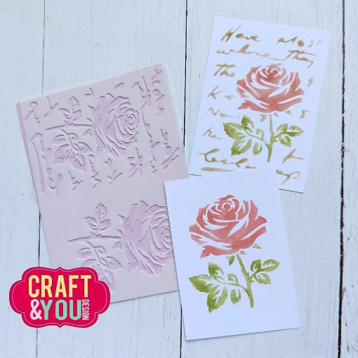 Picture of Craft & You Stencil A6 - Rose on the Letters