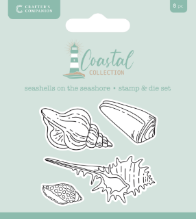 Picture of Crafter’s Companion Coastal Seashells on the Seashore Stamp & Die Set, 8 pcs