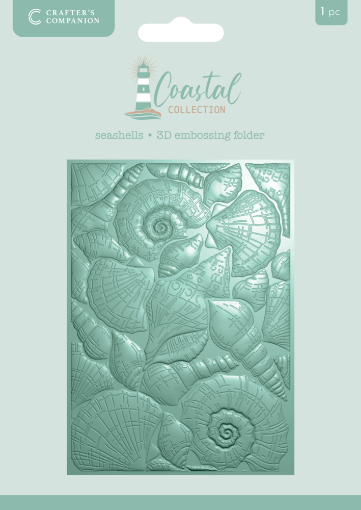 Picture of Crafter's Companion 3D Embossing Folder Μήτρα Για Ανάγλυφα - Coastal, Seashells