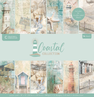 Picture of Crafter’s Companion Coastal Paper Pad 12" x 12" | 36 Double-Sided Sheets