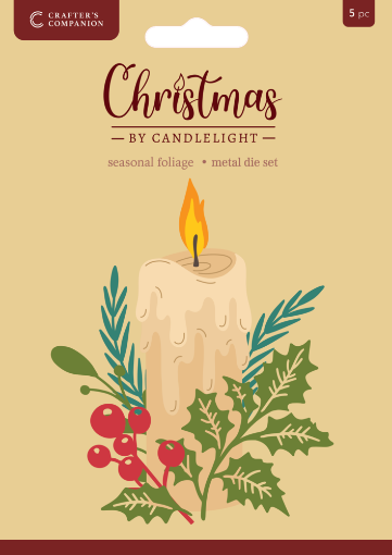 Picture of Crafter's Companion Μεταλλικές Μήτρες Κοπής - Christmas by Candlelight,  Seasonal Foliage, 5τεμ. 