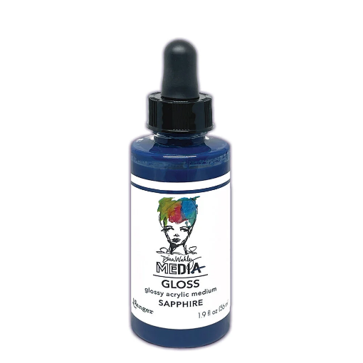 Picture of Dina Wakley Media Gloss Dropper | Ακρυλικό Χρώμα με Gloss Φινίρισμα, Sapphire